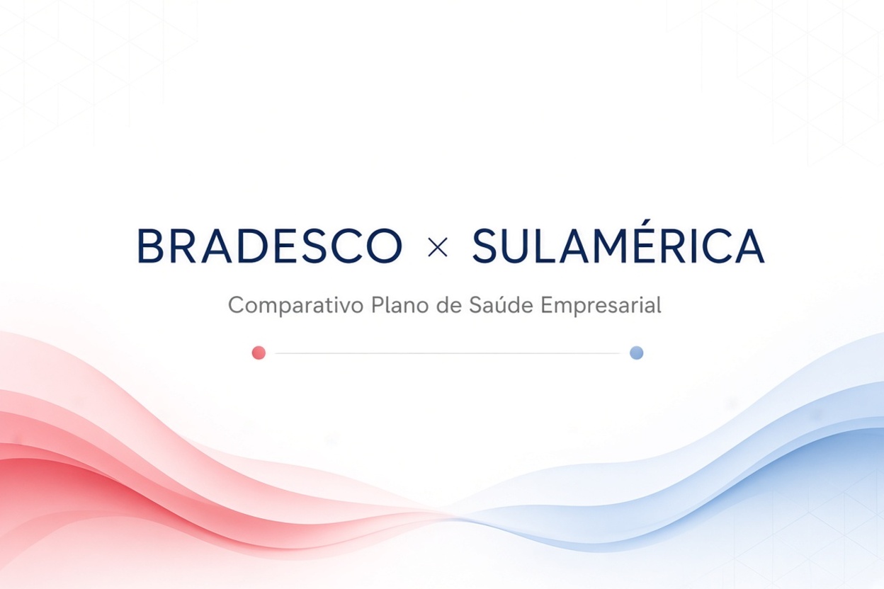 Comparativo de Planos de Saúde Empresariais: Logos Bradesco Saúde e SulAmérica